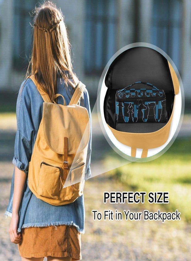 Krafig Chess Sets Lunch Box Bag for Women Kids Girls Boys, Reusable Insulated Cooler Lunch Meal Food Container Tote for Work, School, Travel, Picnic - Image 4